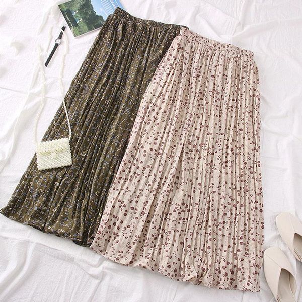 skirts 2021 women summer floral print vintage pleated high waist saias faldas korean elegant office ladies midi skirt beach wear, Black
skirts 2021 women summer floral print vintage pleated high waist saias faldas korean elegant office ladies midi skirt beach wear, Black