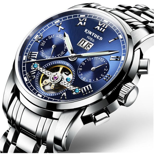 watch jinyued luminous waterproof stainless steel full automatic mechanical with flywheel for men, Slivery;brown
watch jinyued luminous waterproof stainless steel full automatic mechanical with flywheel for men, Slivery;brown
