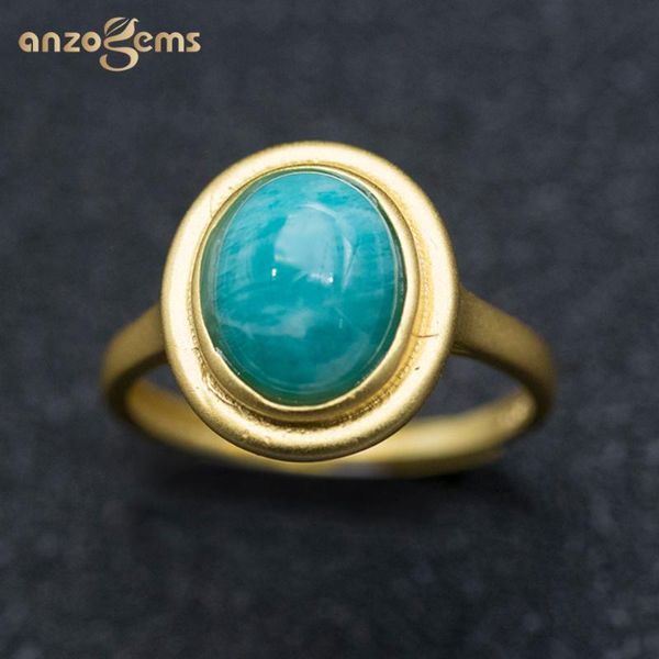 cluster rings anzogems natural amazonite ring 925 sterling silver oval 9*7mm cabochon gemstone fine jewelry for women's simple 2021, Golden;silver
cluster rings anzogems natural amazonite ring 925 sterling silver oval 9*7mm cabochon gemstone fine jewelry for women's simple 2021, Golden;silver