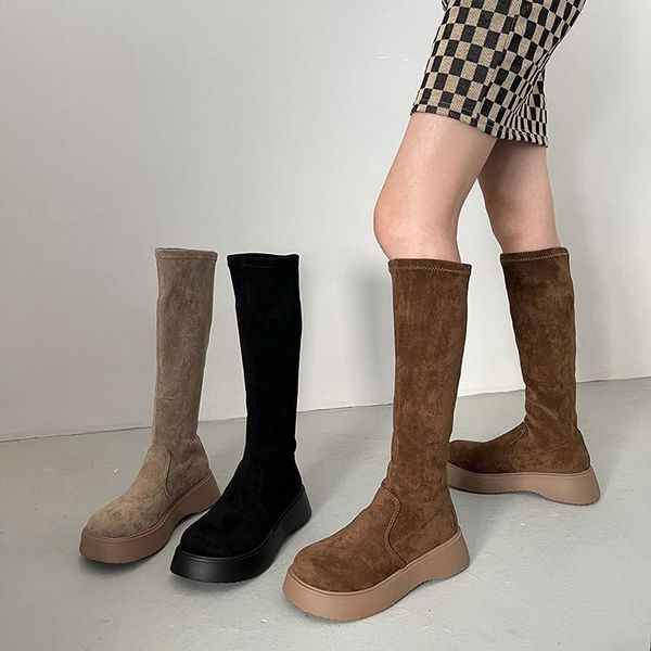 boots shoes women's autumn boots-women thigh high heels clogs platform luxury designer winter footwear round toe, Black
boots shoes women's autumn boots-women thigh high heels clogs platform luxury designer winter footwear round toe, Black