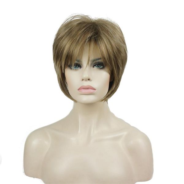 synthetic wigs strongbeauty wig women's brown/blonde hair natural short straight, Black
synthetic wigs strongbeauty wig women's brown/blonde hair natural short straight, Black