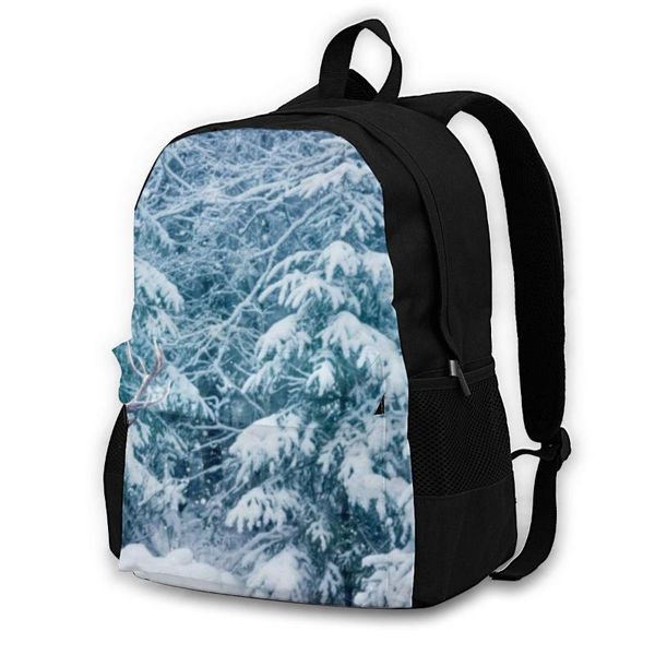 backpack deer male with horns in the winter snowy forest shoulder bag casual women teenage girl school bagpack
backpack deer male with horns in the winter snowy forest shoulder bag casual women teenage girl school bagpack