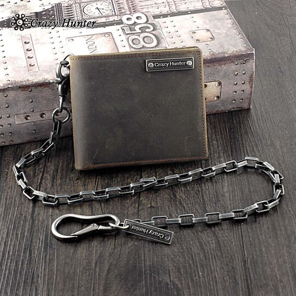 men vintage genuine leather biker card holder wallet with key chain ch01, Red;black
men vintage genuine leather biker card holder wallet with key chain ch01, Red;black