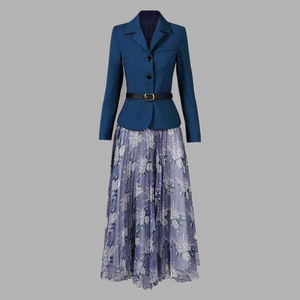 two piece dress brand fashion women high luxury spring autumn vintage elegant dark blue blazer jacket coat+ mesh skirt suit set, White
two piece dress brand fashion women high luxury spring autumn vintage elegant dark blue blazer jacket coat+ mesh skirt suit set, White