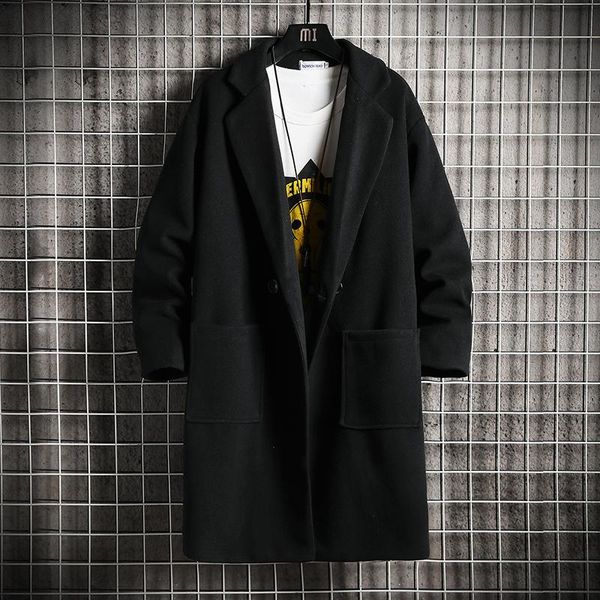 men's wool & blends plus size 5xl autumn winter men coats woolen solid long sleeve jackets fleece overcoats streetwear fashion trench, Black
men's wool & blends plus size 5xl autumn winter men coats woolen solid long sleeve jackets fleece overcoats streetwear fashion trench, Black