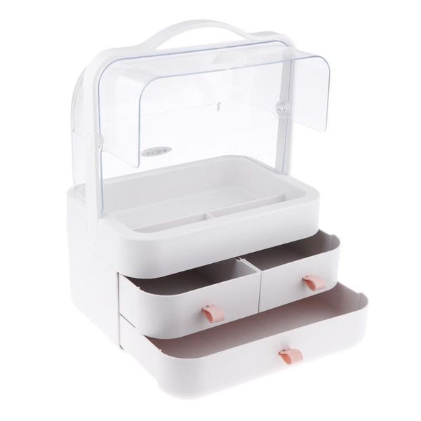 cosmetic bags & cases makeup organizer storage divider and jewelry display box with drawer 180 rotating dual opened lids without voice
cosmetic bags & cases makeup organizer storage divider and jewelry display box with drawer 180 rotating dual opened lids without voice