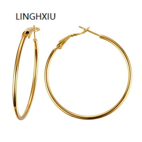 hoop & huggie meaeguet stainless steel elegant women's exaggerated big circle earrings simple loop earring jewelry brinco, Golden;silver
hoop & huggie meaeguet stainless steel elegant women's exaggerated big circle earrings simple loop earring jewelry brinco, Golden;silver