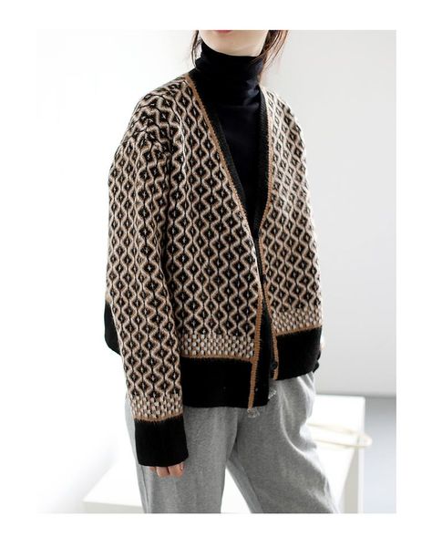 women's knits & tees diamond mesh decoration cardigan 2021 autumn laziness-style loose-fitting single-breasted long sleeve jacket, White
women's knits & tees diamond mesh decoration cardigan 2021 autumn laziness-style loose-fitting single-breasted long sleeve jacket, White