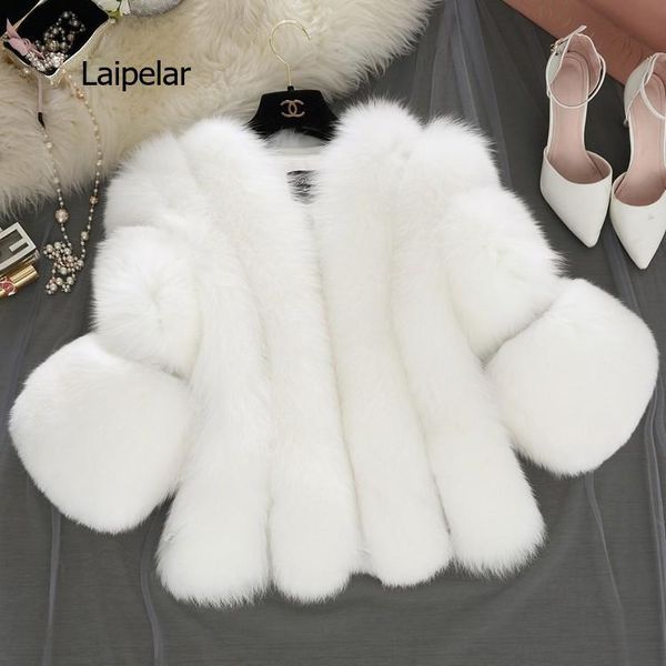 women's fur & faux winter fashion ladies imitation jacket short thicken stitching nine-point sleeves artificial coats, Black
women's fur & faux winter fashion ladies imitation jacket short thicken stitching nine-point sleeves artificial coats, Black