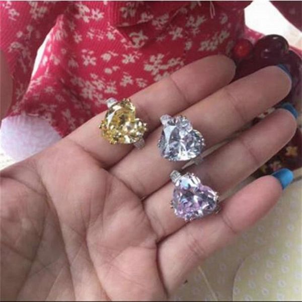 cluster rings handmade lovers promise ring heart cut 12mm sona cz 925 sterling silver engagement wedding band for women jewelry, Golden;silver
cluster rings handmade lovers promise ring heart cut 12mm sona cz 925 sterling silver engagement wedding band for women jewelry, Golden;silver