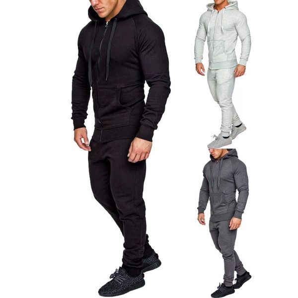 men's tracksuits men casual outfits long sleeve rib cuffs front zipper hoodie drawstring pants with pocket sportswear, Gray
men's tracksuits men casual outfits long sleeve rib cuffs front zipper hoodie drawstring pants with pocket sportswear, Gray