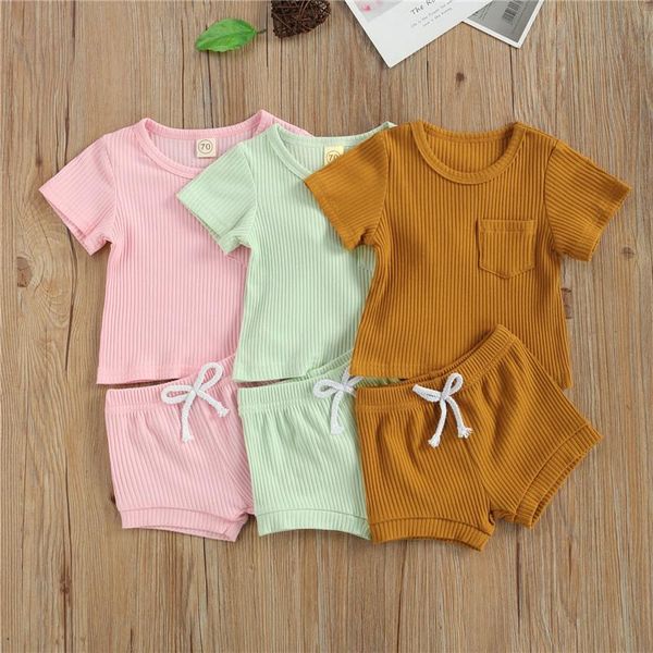 clothing sets 2021 0-24m infant baby girl boy clothes pockets solid color knitted short sleeve t-shirt+drawstring shorts summer 2pcs outfits, White
clothing sets 2021 0-24m infant baby girl boy clothes pockets solid color knitted short sleeve t-shirt+drawstring shorts summer 2pcs outfits, White