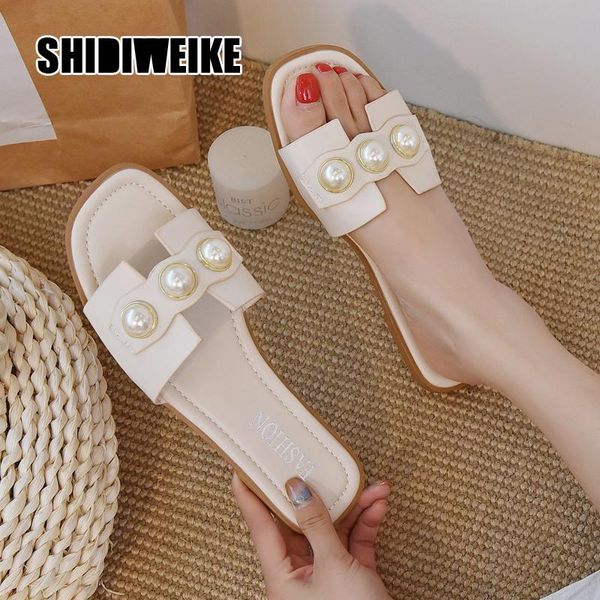 slippers women 2021 summer fashion casual pearl ladies dress flat sandals 36-43 female beach slides vb124, Black
slippers women 2021 summer fashion casual pearl ladies dress flat sandals 36-43 female beach slides vb124, Black