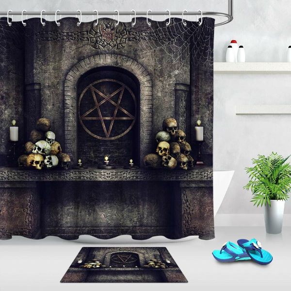 shower curtains halloween satan symbol skulls curtain set bathroom fabric w/12 hooks
shower curtains halloween satan symbol skulls curtain set bathroom fabric w/12 hooks