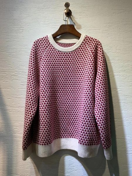 women's sweaters ladies 2021 fashion long sleeve casual jacquard stitching red cashmere sweater 1109, White;black
women's sweaters ladies 2021 fashion long sleeve casual jacquard stitching red cashmere sweater 1109, White;black