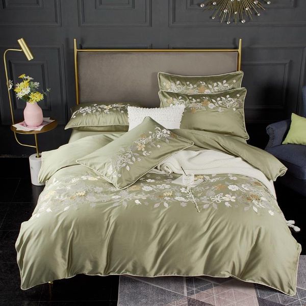 bedding sets american style flowers embroidery 100s egyptian cotton green king duvet cover bed sheet linen pillowcases set
bedding sets american style flowers embroidery 100s egyptian cotton green king duvet cover bed sheet linen pillowcases set