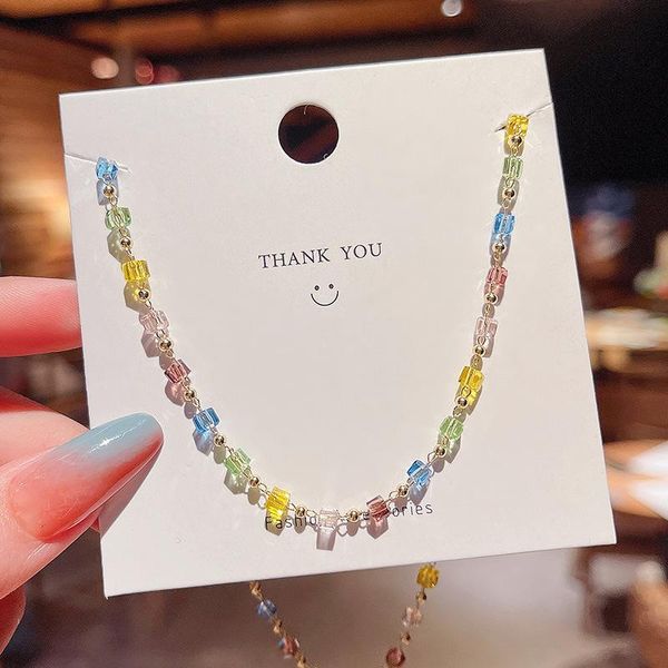 chains fashion colorful crystal necklace for women simple metal hand string bracelet choker necklaces girl jewelry gift accessories, Silver
chains fashion colorful crystal necklace for women simple metal hand string bracelet choker necklaces girl jewelry gift accessories, Silver