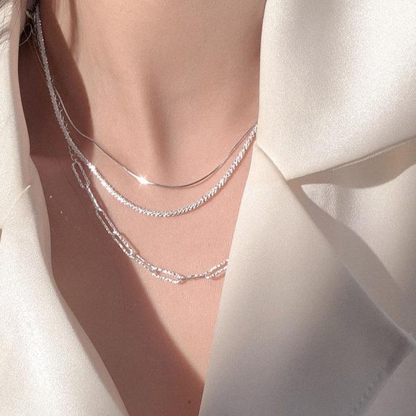 chains snake bone chain clavicle necklace simple light luxury female high-end sense starry necklaces wedding travel jewelry, Silver
chains snake bone chain clavicle necklace simple light luxury female high-end sense starry necklaces wedding travel jewelry, Silver