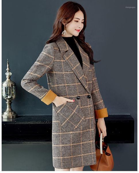 style for autumn and winter korean-style women's woolen jacket mid-length casual all-match retro overcoa wool & blends, Black
style for autumn and winter korean-style women's woolen jacket mid-length casual all-match retro overcoa wool & blends, Black