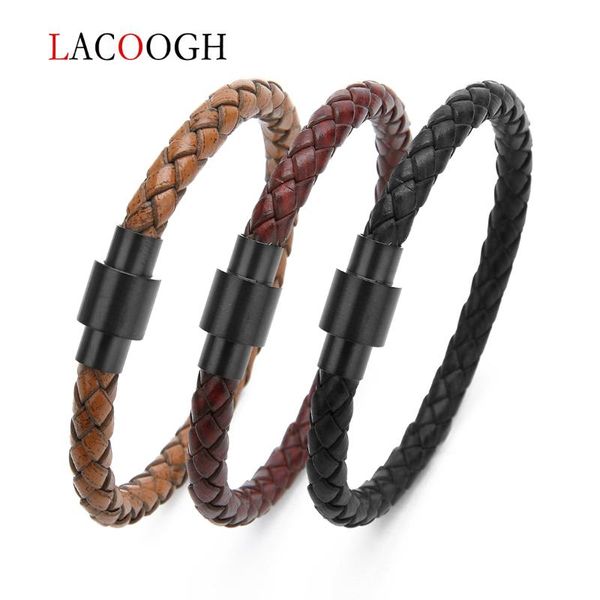 charm bracelets punk braided leather bracelet stainless steel black magnetic clasp fashion bangles male jewelry mens 19/21cm, Golden;silver
charm bracelets punk braided leather bracelet stainless steel black magnetic clasp fashion bangles male jewelry mens 19/21cm, Golden;silver
