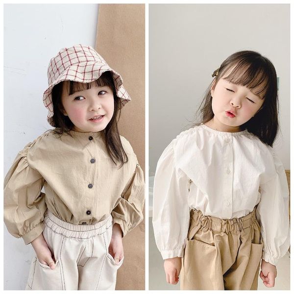 shirts spring 2021 children clothing baby girl korean round collar long sleeve solid color shirt, White;black
shirts spring 2021 children clothing baby girl korean round collar long sleeve solid color shirt, White;black
