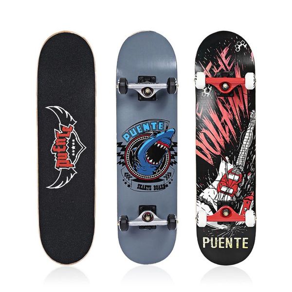 puente 608 four-wheel double kick deck skateboard with t-shape gadget anti-slip secure high density durable skateboard
puente 608 four-wheel double kick deck skateboard with t-shape gadget anti-slip secure high density durable skateboard