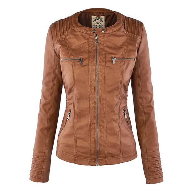 designs winter faux leather jacket women casual basic coats plus size 7xl ladies basic jackets waterproof windproof coats femal, Black;brown
designs winter faux leather jacket women casual basic coats plus size 7xl ladies basic jackets waterproof windproof coats femal, Black;brown