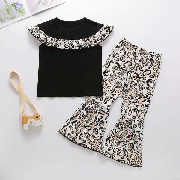 bear leader 2pcs little girls short-sleeved and trousers clothes sets summer stitching t-shirt and leopard trumpet long pants y0909, White
bear leader 2pcs little girls short-sleeved and trousers clothes sets summer stitching t-shirt and leopard trumpet long pants y0909, White