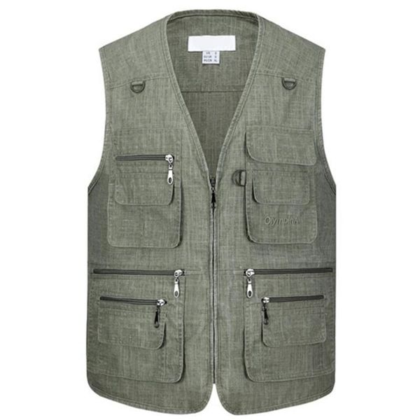 men's vests flax ultra-thin fishing vest multi-pocket loose outdoor camping pography reporter hiking jacket, Black;white
men's vests flax ultra-thin fishing vest multi-pocket loose outdoor camping pography reporter hiking jacket, Black;white