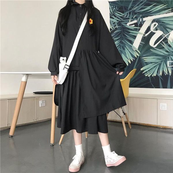 casual dresses spring autumn turn-down collar korean style long sleeve sweet asymmetricall dress ruffles fashion brand black vestido women, Black;gray
casual dresses spring autumn turn-down collar korean style long sleeve sweet asymmetricall dress ruffles fashion brand black vestido women, Black;gray