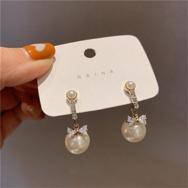 dangle & chandelier korean fashion simulated white pearl drop earrings for women jewelry, rhinestone bowknot earings female accessories, Silver
dangle & chandelier korean fashion simulated white pearl drop earrings for women jewelry, rhinestone bowknot earings female accessories, Silver