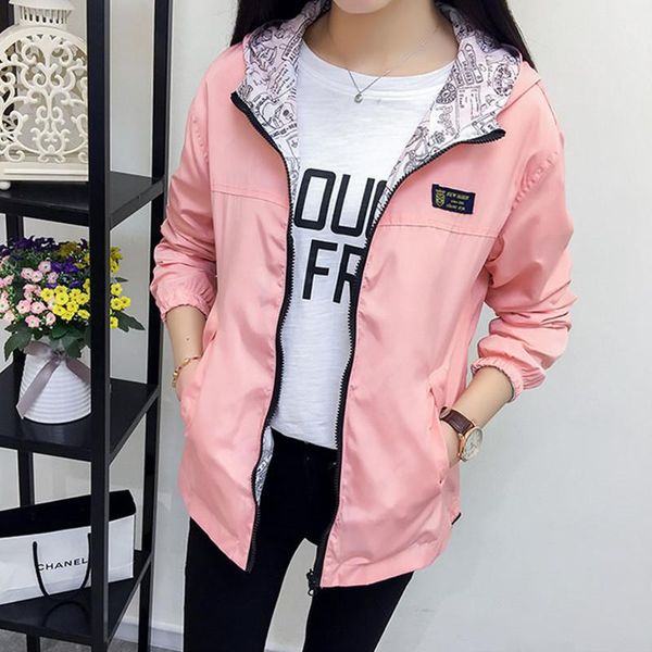 women's trench coats two side wear spring autumn fashion women bomber jacket pocket zipper hooded outwear loose plus size windbreaker f, Tan;black
women's trench coats two side wear spring autumn fashion women bomber jacket pocket zipper hooded outwear loose plus size windbreaker f, Tan;black