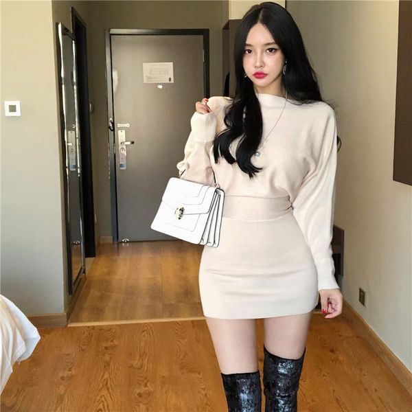 casual dresses for women bandage off-neck dress knitted bottoming sweater batwing sleeve hip skirt, Black;gray
casual dresses for women bandage off-neck dress knitted bottoming sweater batwing sleeve hip skirt, Black;gray