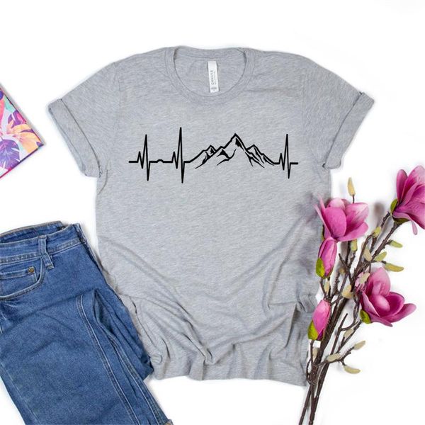 women's t-shirt hiking mountains heartbeat t shirts adventure tee nature lover gift casual women summer camping tshirt, White
women's t-shirt hiking mountains heartbeat t shirts adventure tee nature lover gift casual women summer camping tshirt, White