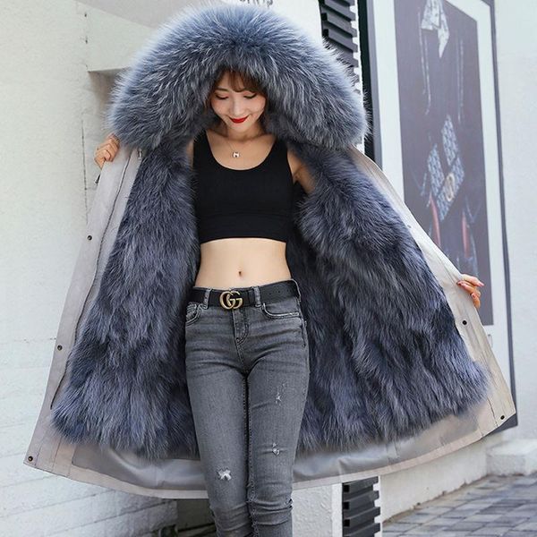 women's fur & faux 2021 winter coat raccoon dog keep warm woman parka fashion hooded jacket medium length, Black
women's fur & faux 2021 winter coat raccoon dog keep warm woman parka fashion hooded jacket medium length, Black