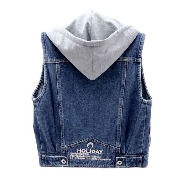 women's vests 2021 hooded denim vest female spring autumn is thin korean short embroidery coat pocket student cowboy jacket women butto, Black;white
women's vests 2021 hooded denim vest female spring autumn is thin korean short embroidery coat pocket student cowboy jacket women butto, Black;white