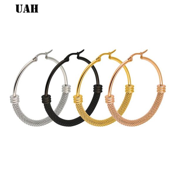 hoop & huggie uah punk stainless steel earrings for women girl fashion steel/gold/black color simple unisex, Golden;silver
hoop & huggie uah punk stainless steel earrings for women girl fashion steel/gold/black color simple unisex, Golden;silver