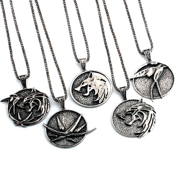 pendant necklaces vintage gothic wild hunt necklace for men wolf head bird shaped geralt animal collar chain punk party jewelry, Silver
pendant necklaces vintage gothic wild hunt necklace for men wolf head bird shaped geralt animal collar chain punk party jewelry, Silver