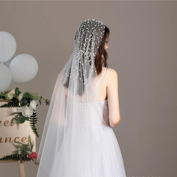 bridal veils one layer white welon pearls beading short 1.5 meter long tocado de novia bride voile femme musulman, Black
bridal veils one layer white welon pearls beading short 1.5 meter long tocado de novia bride voile femme musulman, Black