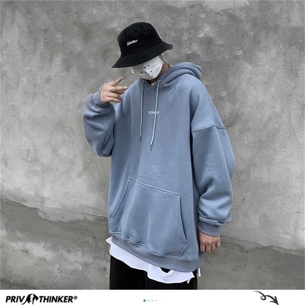 privathinker men winter loose hooded sweatshirts mens harajuku thicken warm coat hoodies male oversize pullovers sweatshirt lj201222, Black
privathinker men winter loose hooded sweatshirts mens harajuku thicken warm coat hoodies male oversize pullovers sweatshirt lj201222, Black