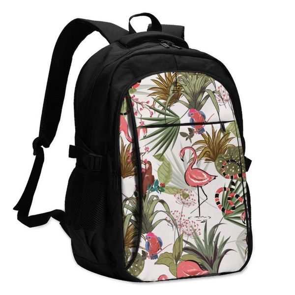 backpack usb charging lapwomen's school flowers palm leaves plants birds flamingos snake travel bagpack
backpack usb charging lapwomen's school flowers palm leaves plants birds flamingos snake travel bagpack