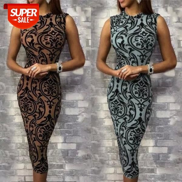 ladies dress casual sleeveless o neck evening party dress midi women bodycon print dresses 2019 summer #u35g, Black;gray
ladies dress casual sleeveless o neck evening party dress midi women bodycon print dresses 2019 summer #u35g, Black;gray