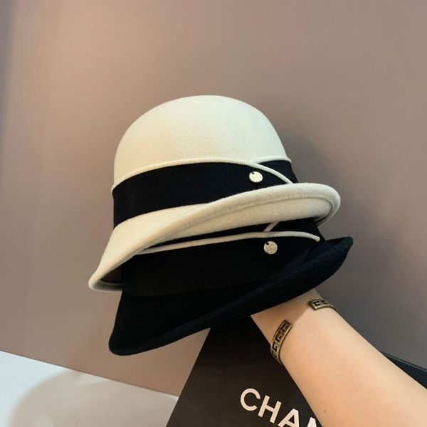 wide brim hats autumn and winter wool hat korean ladies elegant bow knot color matching fisherman showing face, small british all-match, Blue;gray
wide brim hats autumn and winter wool hat korean ladies elegant bow knot color matching fisherman showing face, small british all-match, Blue;gray