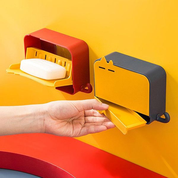 hooks & rails portable wall-mounted soap box holder bathroom storage drain rack shelf multifunction plastic container
hooks & rails portable wall-mounted soap box holder bathroom storage drain rack shelf multifunction plastic container