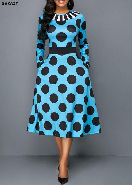 casual dresses 2021 spring autumn vintage polka dot dress women long sleeve printed tunic pocket high waist plus size 5xl maxi, Black;gray
casual dresses 2021 spring autumn vintage polka dot dress women long sleeve printed tunic pocket high waist plus size 5xl maxi, Black;gray