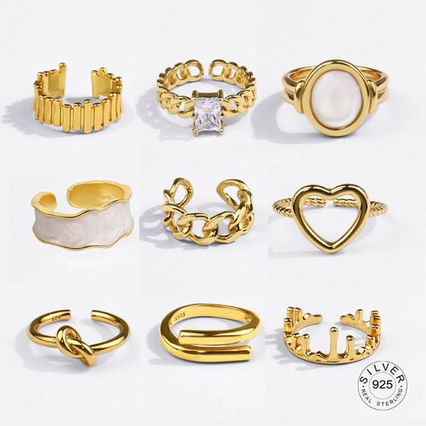 cluster rings real 925 sterling silver for women handle trendy fine jewelry large adjustable antique anillos, Golden;silver
cluster rings real 925 sterling silver for women handle trendy fine jewelry large adjustable antique anillos, Golden;silver