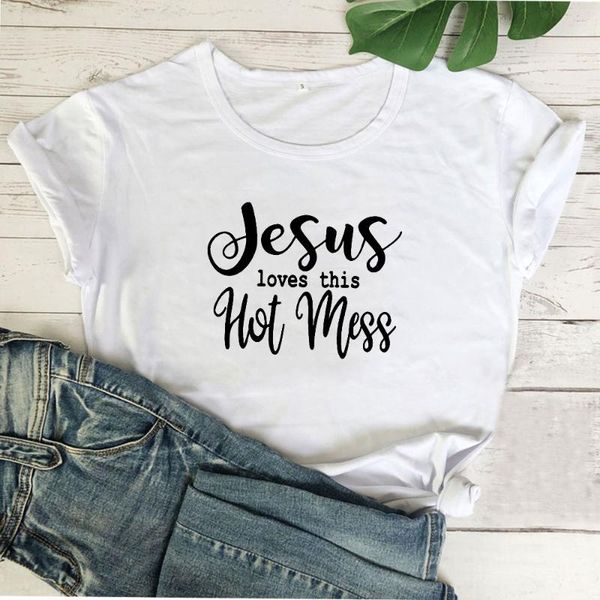 women's t-shirt jesus loves this mess funny t shirt women short sleeve tshirt white tee femme cotton camiseta mujer
women's t-shirt jesus loves this mess funny t shirt women short sleeve tshirt white tee femme cotton camiseta mujer