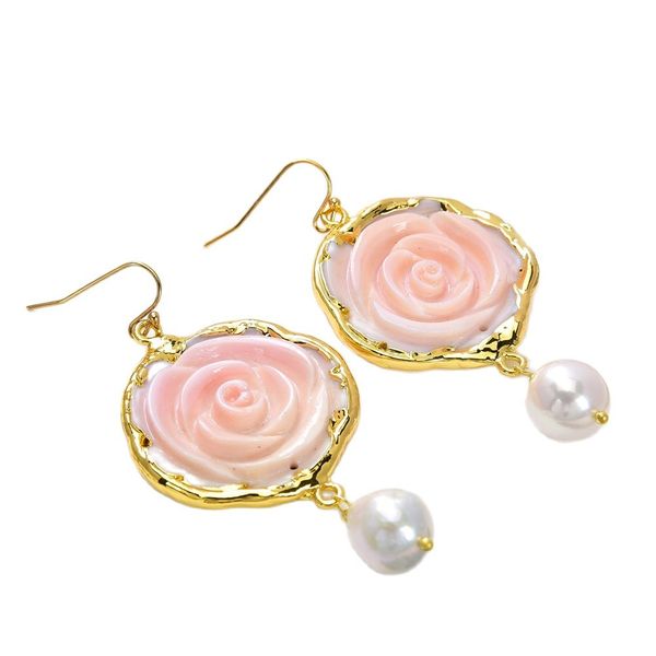 guaiguai jewelry cultured white keshi pearl earrings gold plated pink queen conch coral flower earrings handmade for women real gems stone l, Silver
guaiguai jewelry cultured white keshi pearl earrings gold plated pink queen conch coral flower earrings handmade for women real gems stone l, Silver