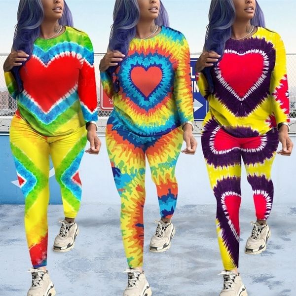 3colors women tracksuit tie-dye peach heart print long sleeves t shirt round neck sweater pants leggings two piece outfit sports suits g3306, White
3colors women tracksuit tie-dye peach heart print long sleeves t shirt round neck sweater pants leggings two piece outfit sports suits g3306, White
