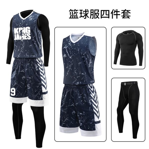 men's tracksuits .. basketball suit men's football shirt bottoming tight competition training long sleeve team uniform four piece, Gray
men's tracksuits .. basketball suit men's football shirt bottoming tight competition training long sleeve team uniform four piece, Gray